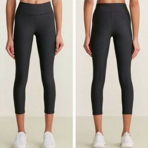 Outdoor Voices‎ Black Grey Spacedyed 3/4 Cropped Warmup Legging Pants Small